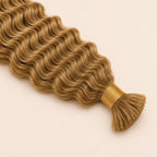 Bundles of color 27 honey blonde deep wave bulk human braiding hair banded together