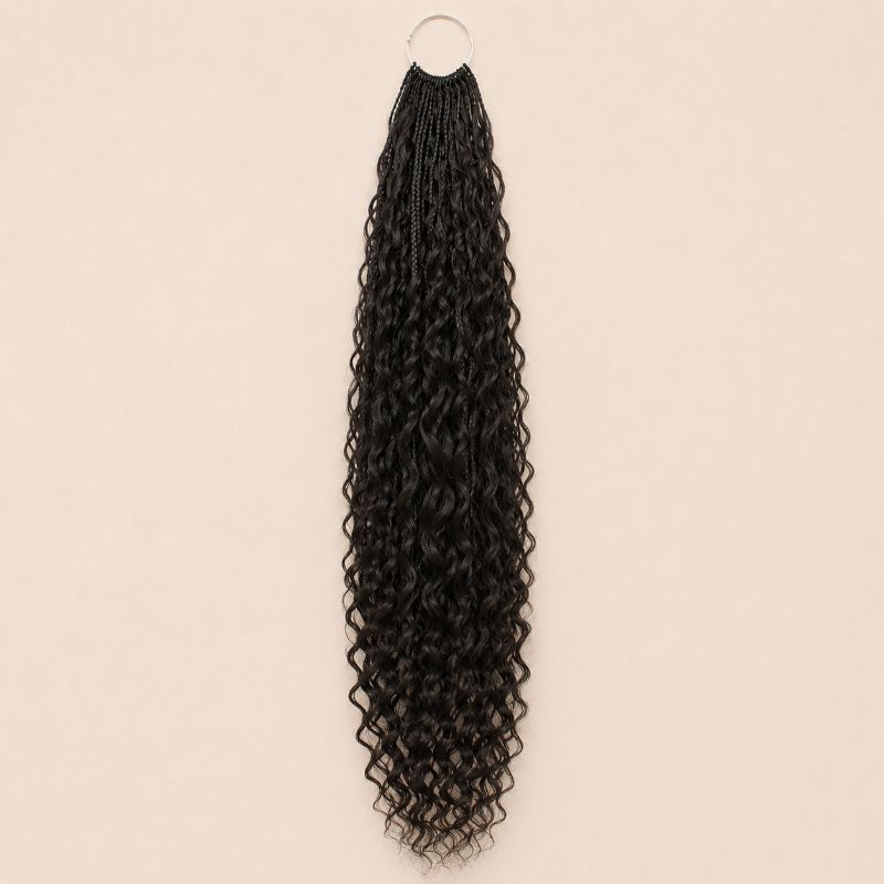 Single pack of crochet boho braids with deep wave human hair