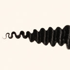 Close-up of the deep wave texture on a 2x6 HD lace closure