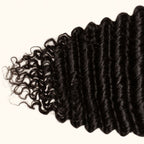 Close-up of the deep wave texture on a 6x6 HD lace closure