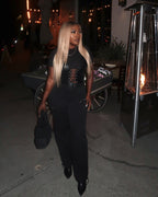 Close-up of the platinum 613 blonde tone on straight virgin hair
