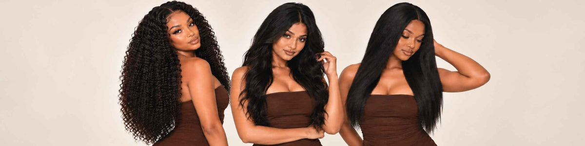 human textured clip ins