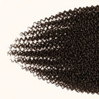 Close-up of the Jerry curl texture on a 6x6 HD lace closure