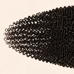 Close-up of the Jerry curl texture on a 7x7 HD lace closure