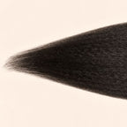 Close-up of the kinky straight texture on a 7x7 HD lace closure