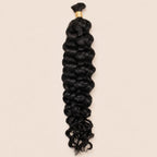 Single bundle of natural black latin wave bulk human braiding hair
