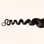 Close-up of the loose wave texture on a 2x6 HD lace closure