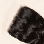 Close-up of the HD lace and parting on a loose wave 7x7 closure
