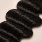 Single bundle of natural black loose wave bulk human braiding hair