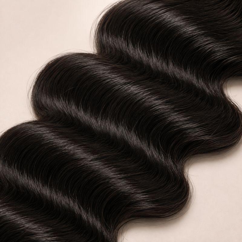 Single bundle of natural black loose wave bulk human braiding hair