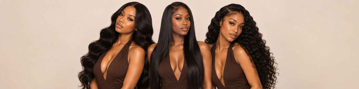 models wearing top quality raw hair bundles from mayvenn