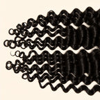 Close-up of the Spanish wave texture on a 7x7 HD lace closure