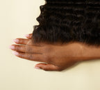 Natural black Brazilian water wave 13x4 HD lace frontal laid flat