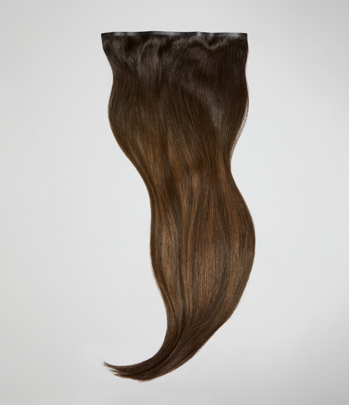 5 Medium Warm Brown with 6 Medium Brown Balayage Seamless Clip-In Hair Extensions