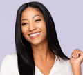 Jet black straight 5x5 transparent lace closure laid flat on white