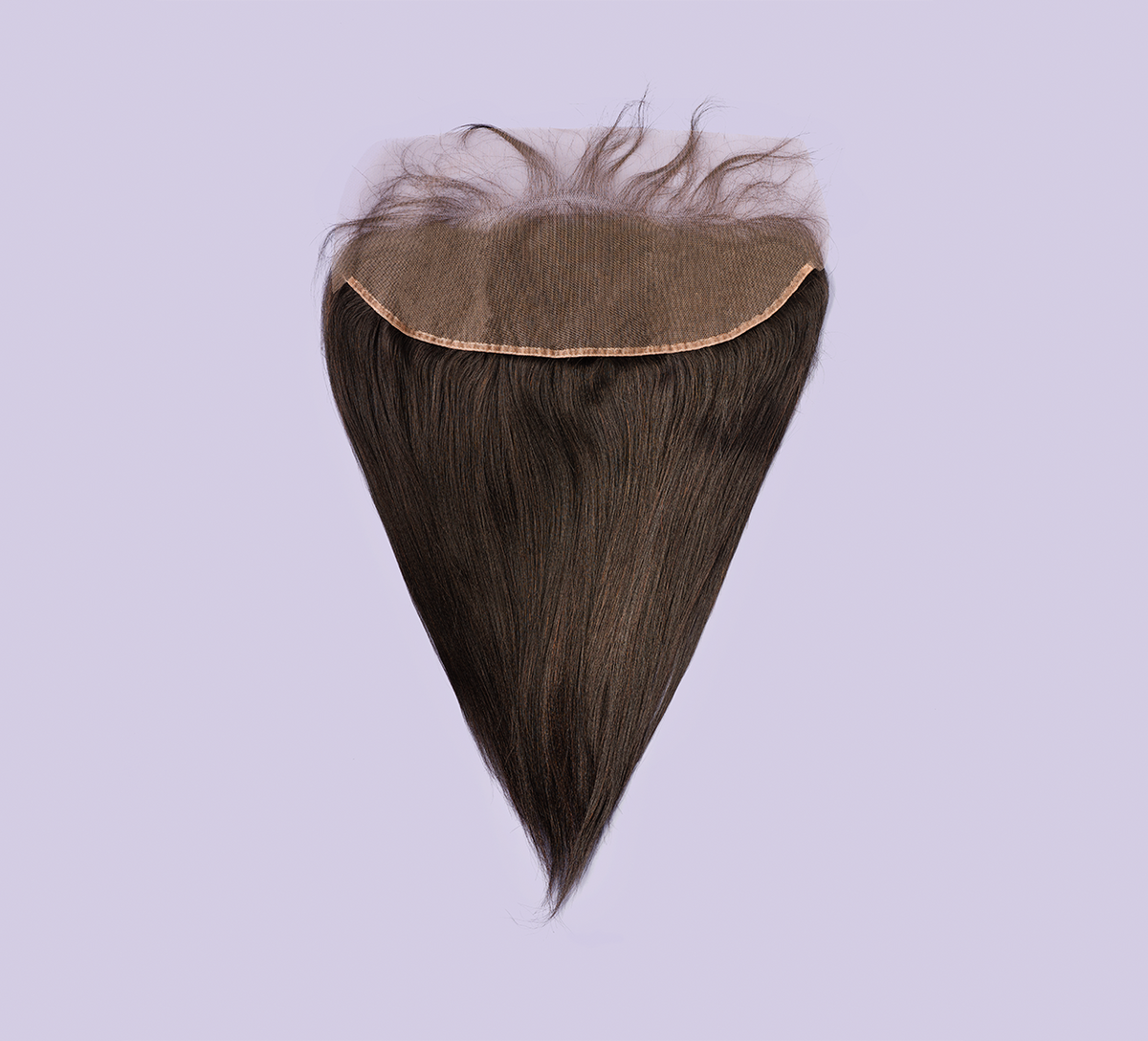 Color swatch of natural black virgin Brazilian yaki straight frontal hair
