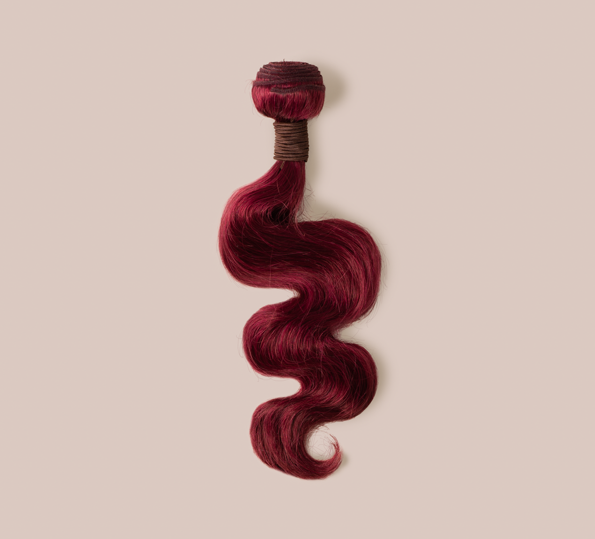 Color swatch of 99J vibrant burgundy virgin human hair