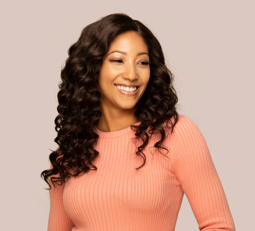 Chocolate brown 2 virgin loose wave hair bundle laid flat showing full length
