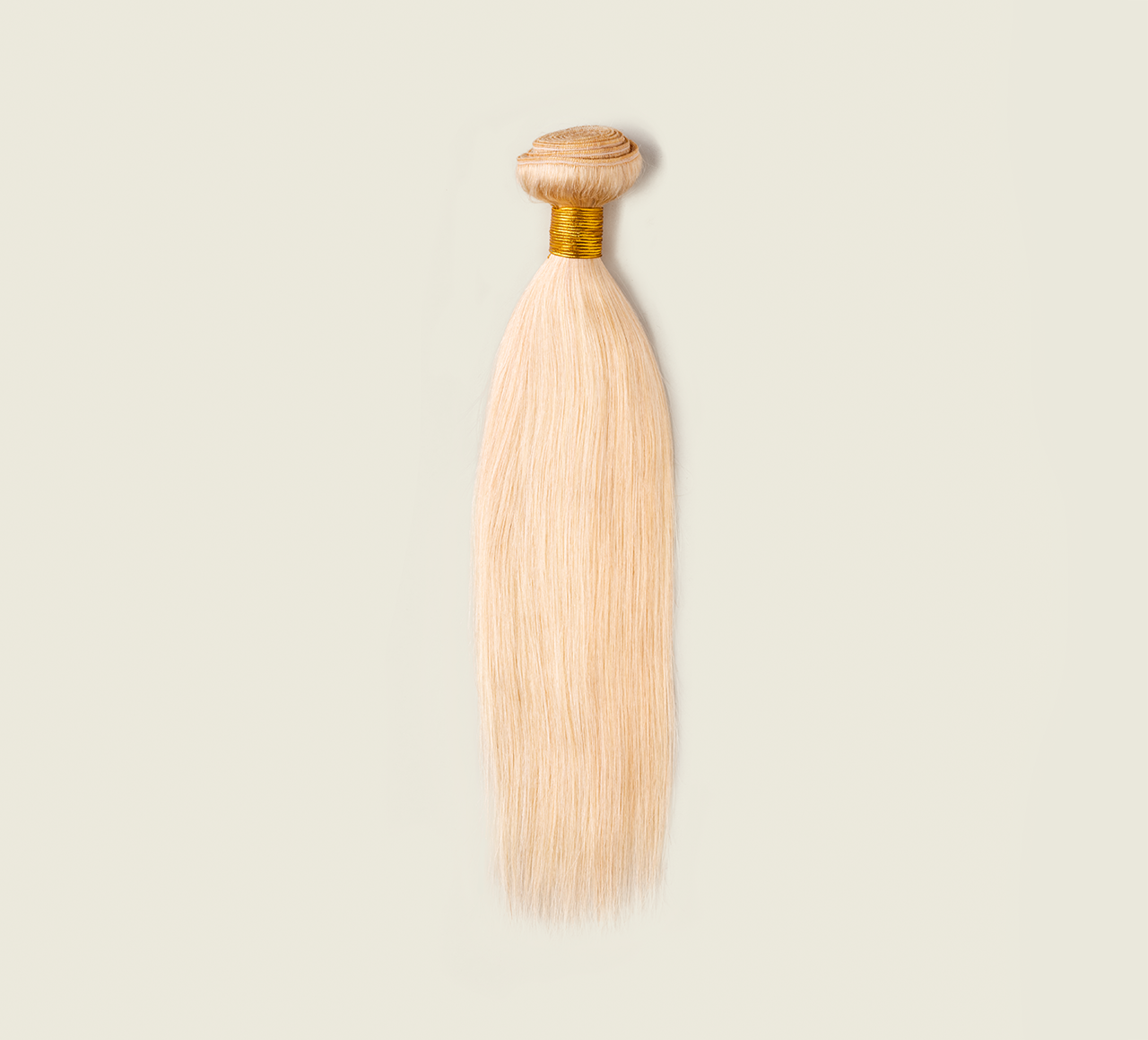 Color swatch of 613 blonde virgin Indian straight human hair