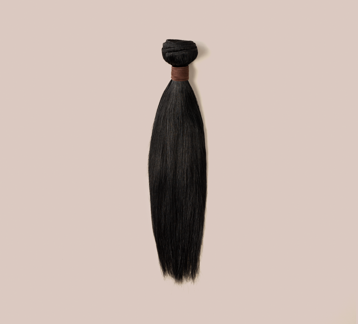 Color swatch of jet black 1 virgin straight human hair