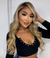 7 Dark Warm Blonde with 8 Blonde Balayage Seamless Clip-In Hair Extensions