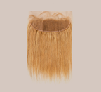 Color swatch of 27 honey blonde Indian straight frontal hair