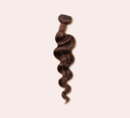 Color swatch of 2 chocolate brown virgin loose wave human hair