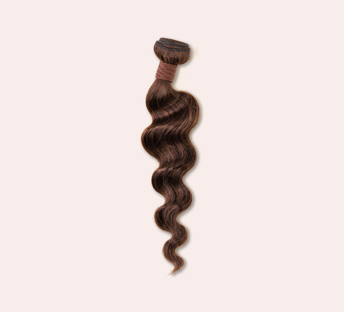 Color swatch of 2 chocolate brown virgin loose wave human hair