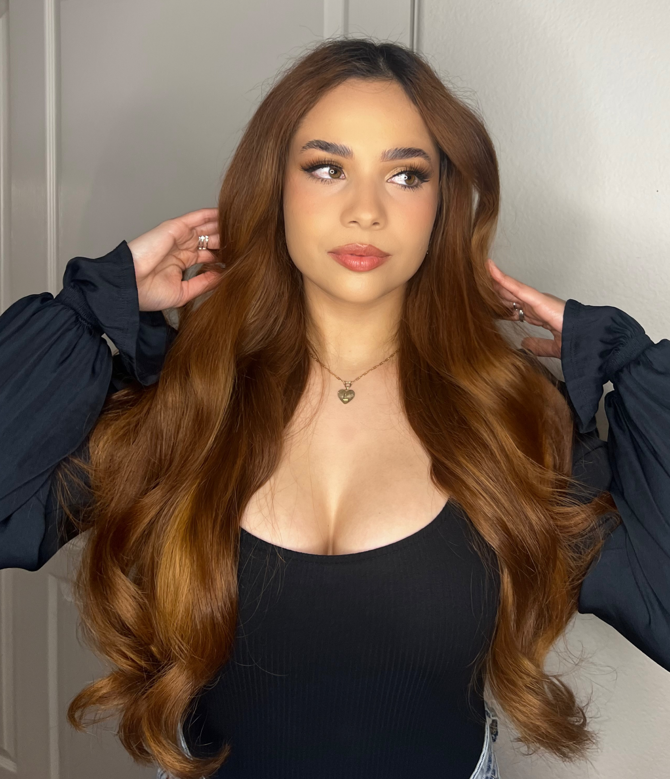 7RB Natural Red Seamless Clip-In Hair Extensions
