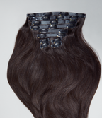 2A Soft Ash Black Seamless Clip-In Hair Extensions