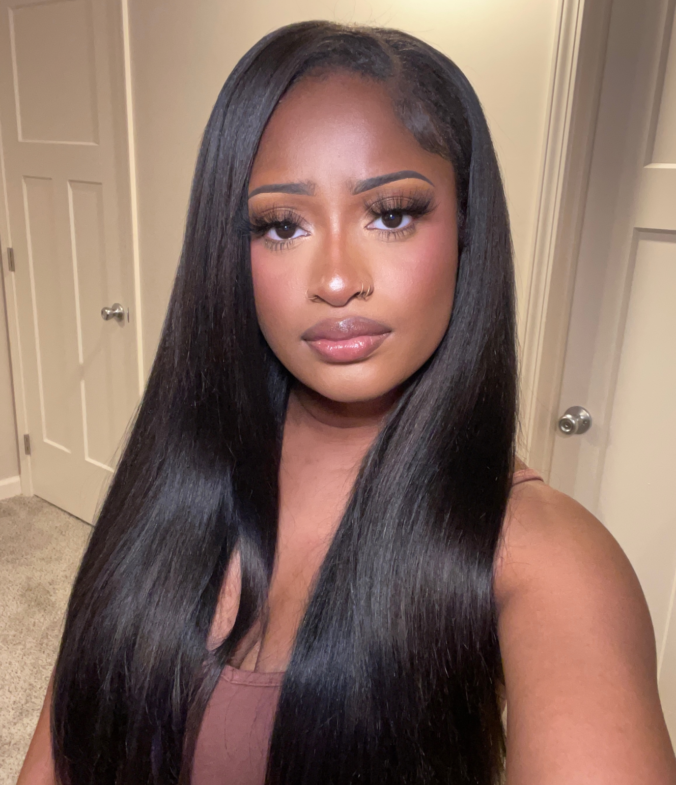 2A Soft Ash Black Seamless Clip-In Hair Extensions