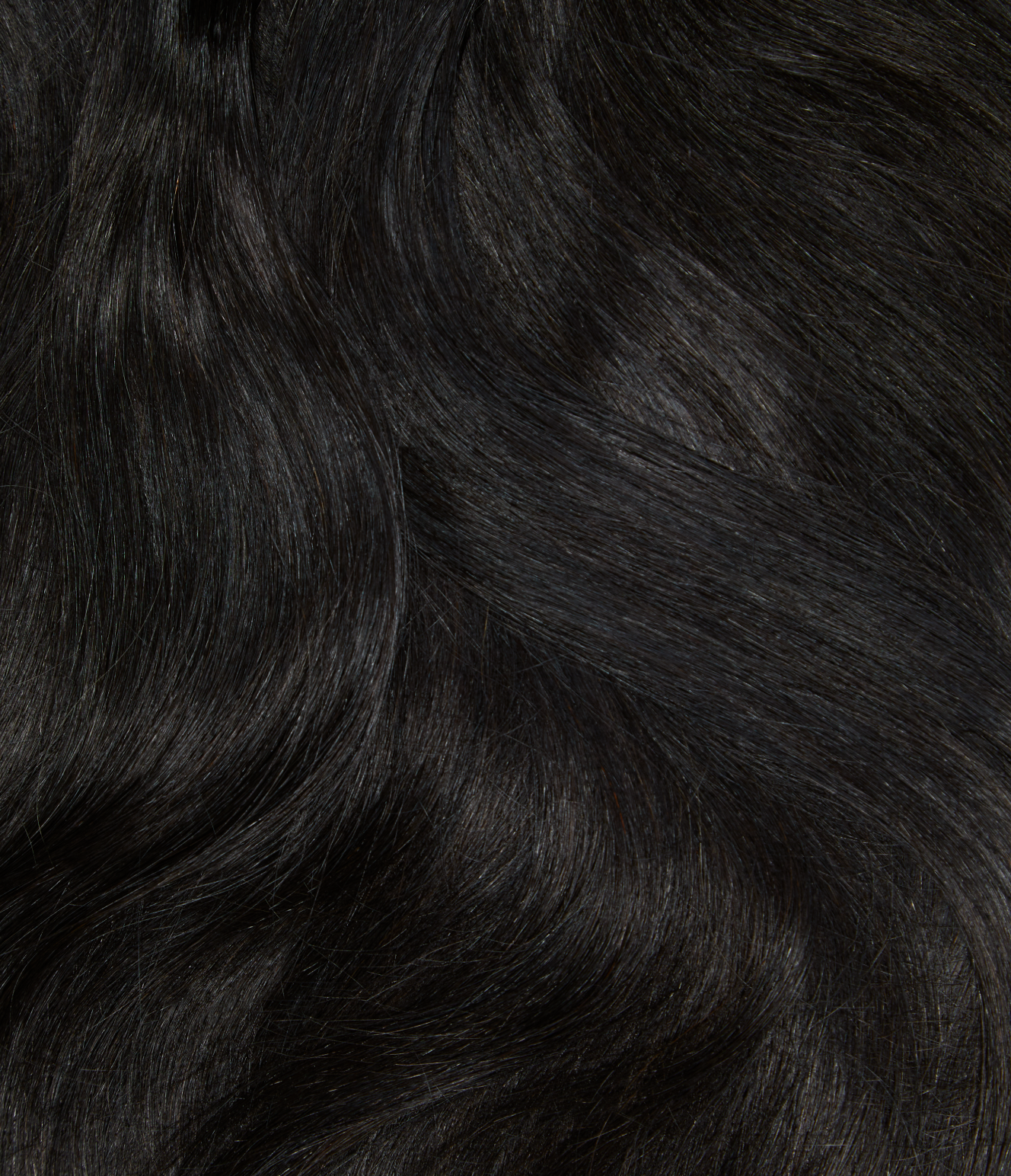 2 Soft Black Straight Seamless Clip-In Hair Extensions
