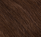 Back view of a chocolate brown straight sew-in showing rich brown tone