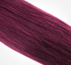 Full set of virgin human hair swatches secured on one sample ring