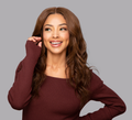 Caramel brown 4 virgin body wave hair bundle laid flat showing full length
