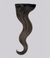 5 Medium Brown with 6 Medium Brown Balayage Seamless Clip-In Hair Extensions
