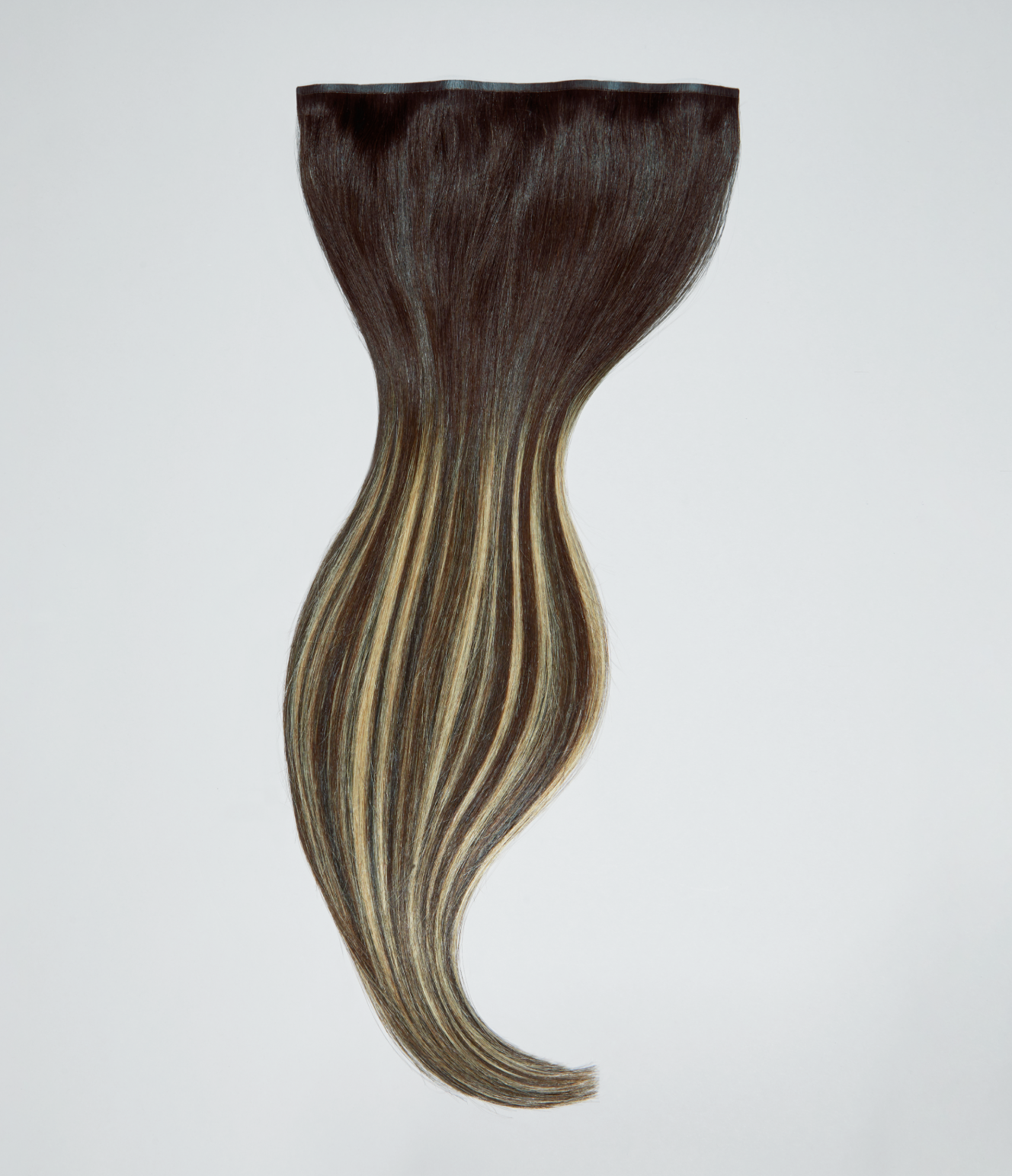 4 Dark Brown with 7 Dark Blonde Balayage Seamless Clip-In Hair Extensions
