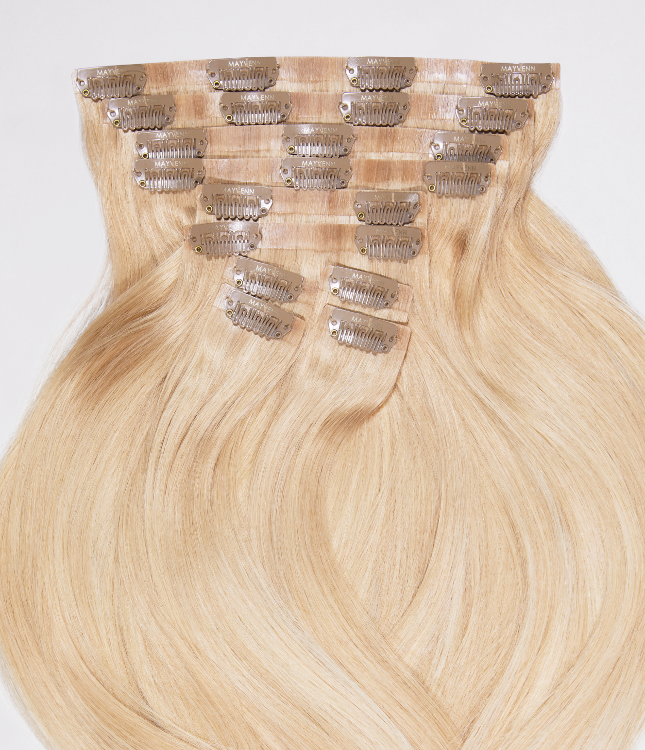 8 Blonde with 10 Light Blonde Balayage Seamless Clip-In Hair Extensions