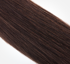 Deep wave human hair swatch shown on the stylist sample ring