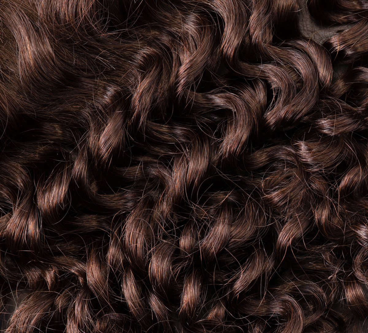 Back view of a chocolate brown deep wave install with a 5x5 closure