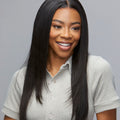 Close-up of the ear to ear HD lace on a straight frontal