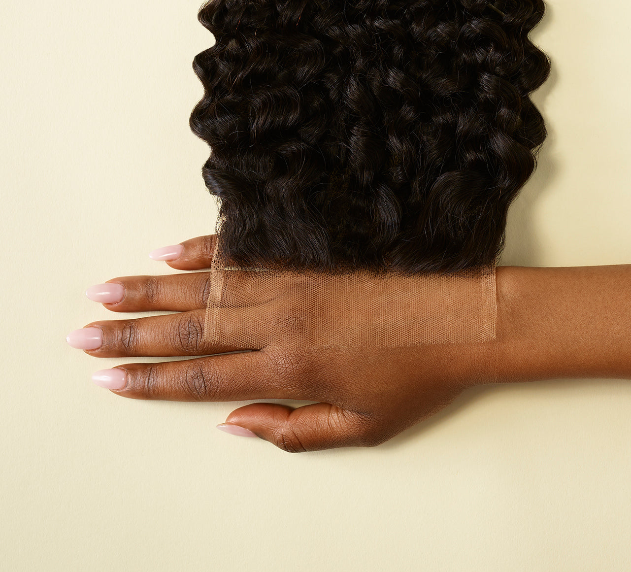 Natural black Brazilian water wave 5x5 HD lace closure laid flat