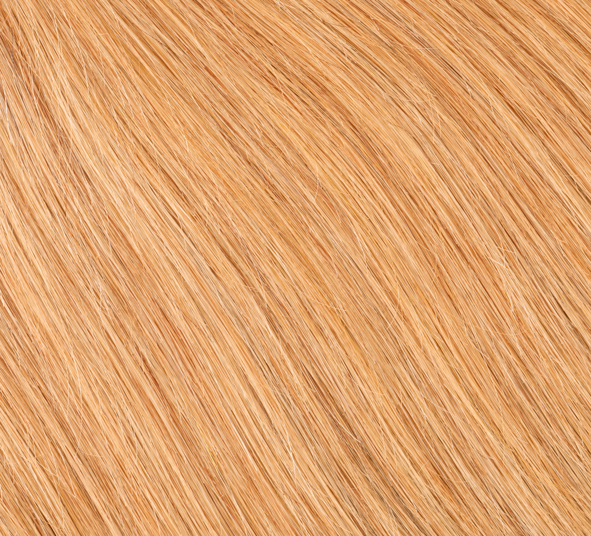 Honey blonde Indian straight hair falling past the model's shoulders