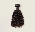 Color swatch of natural black virgin Brazilian water wave human hair