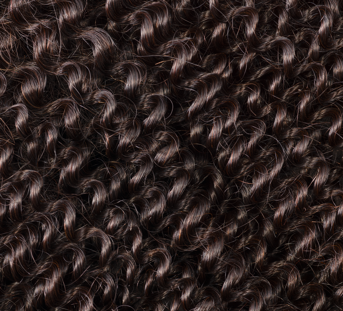 Model wearing a natural black Brazilian curly 13x4 HD lace frontal