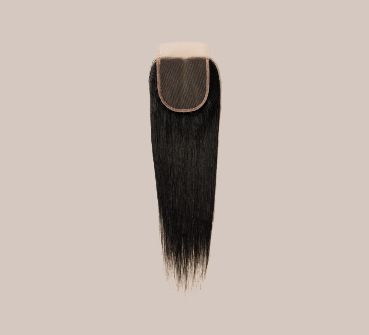 Color swatch of jet black 1 virgin straight closure hair