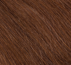 Back view of a chocolate brown straight install with a 5x5 closure