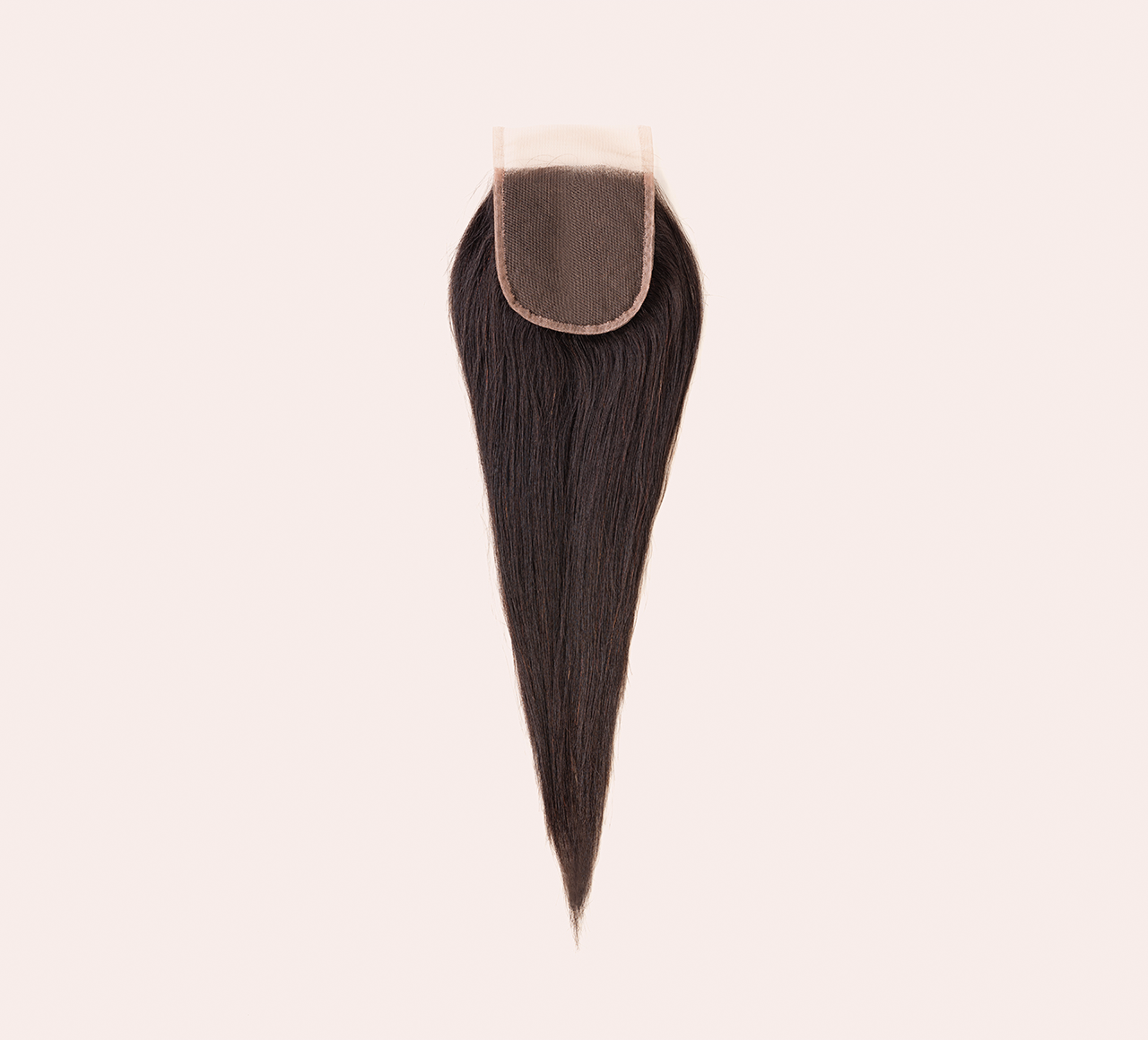 Color swatch of natural black virgin Brazilian yaki straight closure hair