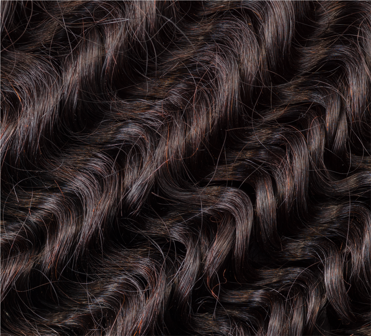 Model wearing a natural black deep wave 5x5 HD lace closure