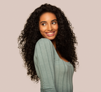 Back view of a Brazilian water wave sew-in showing loose beachy waves